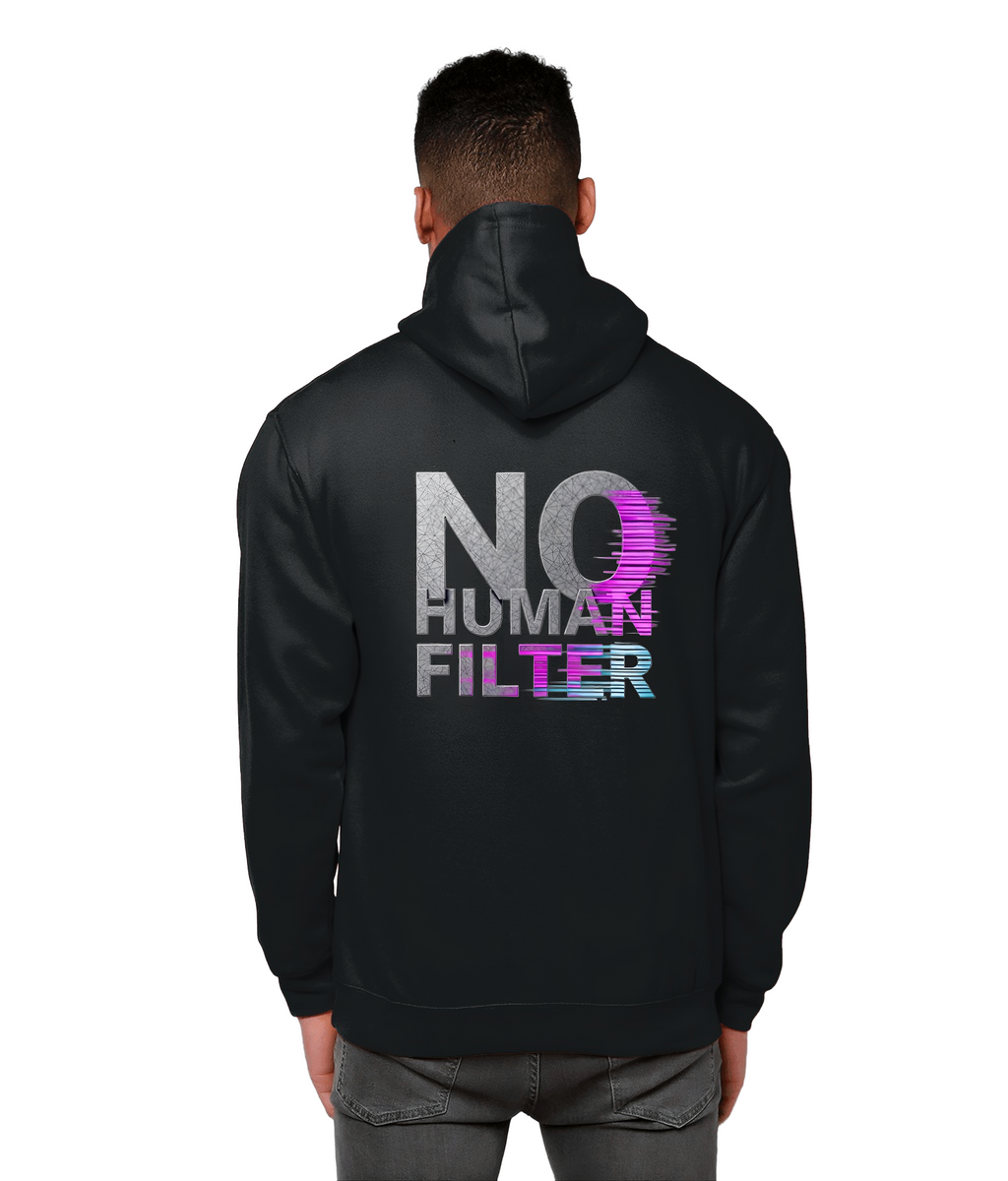 NO HUMAN FILTER SIGNATURE BACK LOGO College Hoodie